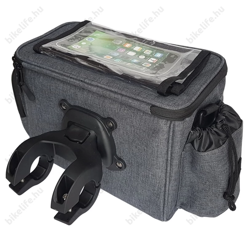 Velotech QR kormánytáska gyorsrögzítő adapteres 9l-es, fekete