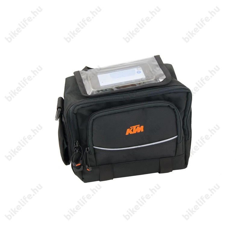 KTM Europa kormánytáska gyorsrögzítős, 6L vállpánttal mobiltartóval KlickFix adapter nem tartozék