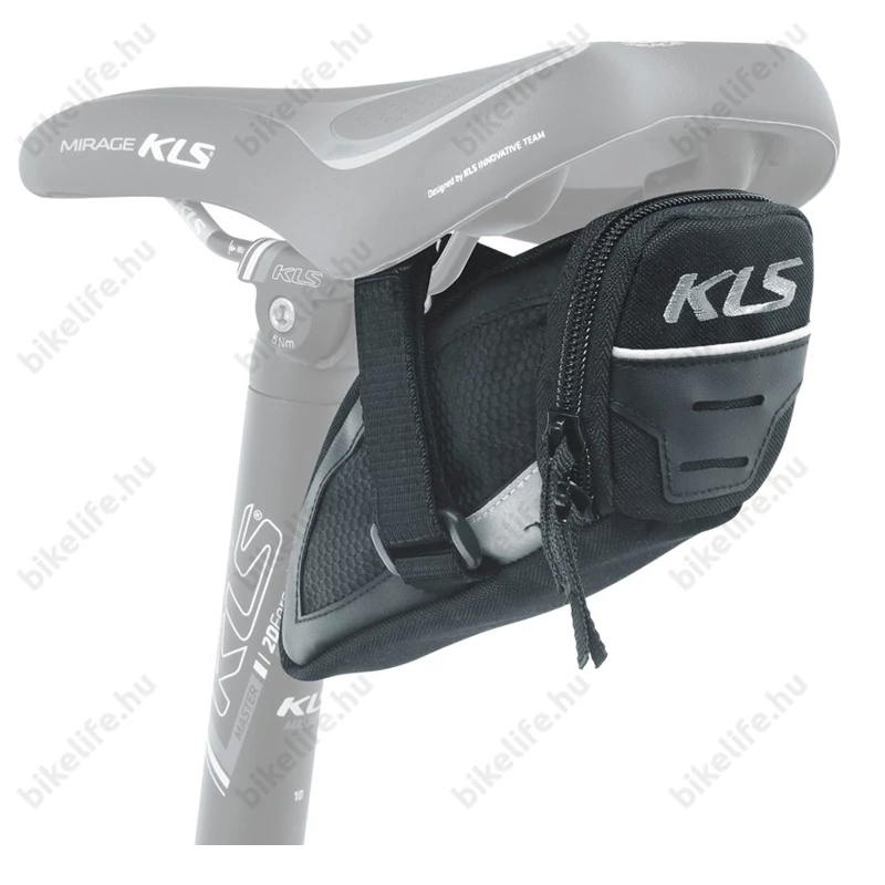 KELLYS CHALLENGER nyeregtáska, tépőzáras, fekete, S