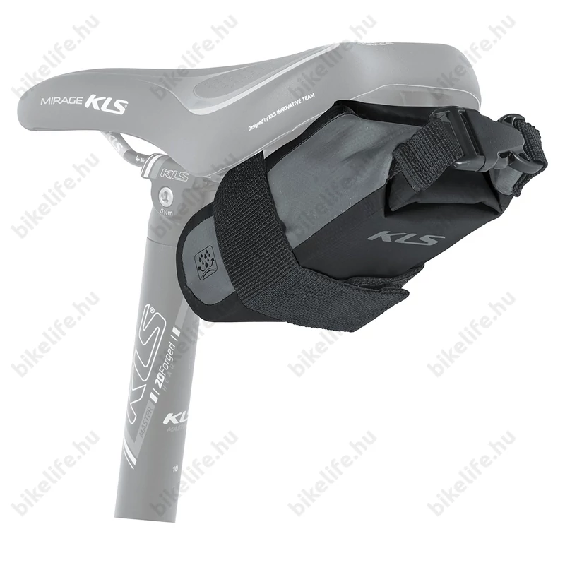 Kellys Coby nyeregtáska tépőzáras rögzítéssel, vízálló, 0,4 literes fekete/lime