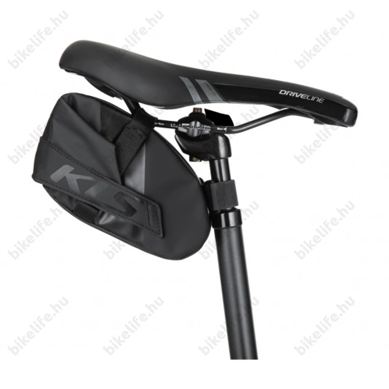 Kellys KLS String Strap S táska nyeregcsőre tépőzáras, vízálló, fekete, 0,8L