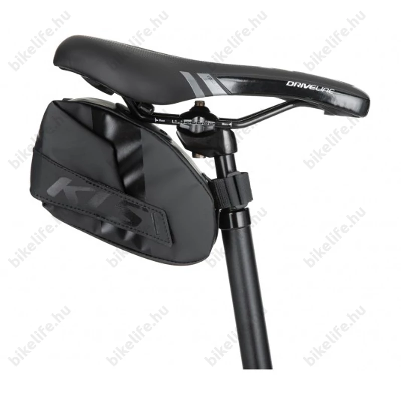 Kellys KLS String T-System S táska nyeregcsőre gyorsrögzítős, vízálló, fekete, 0,8L