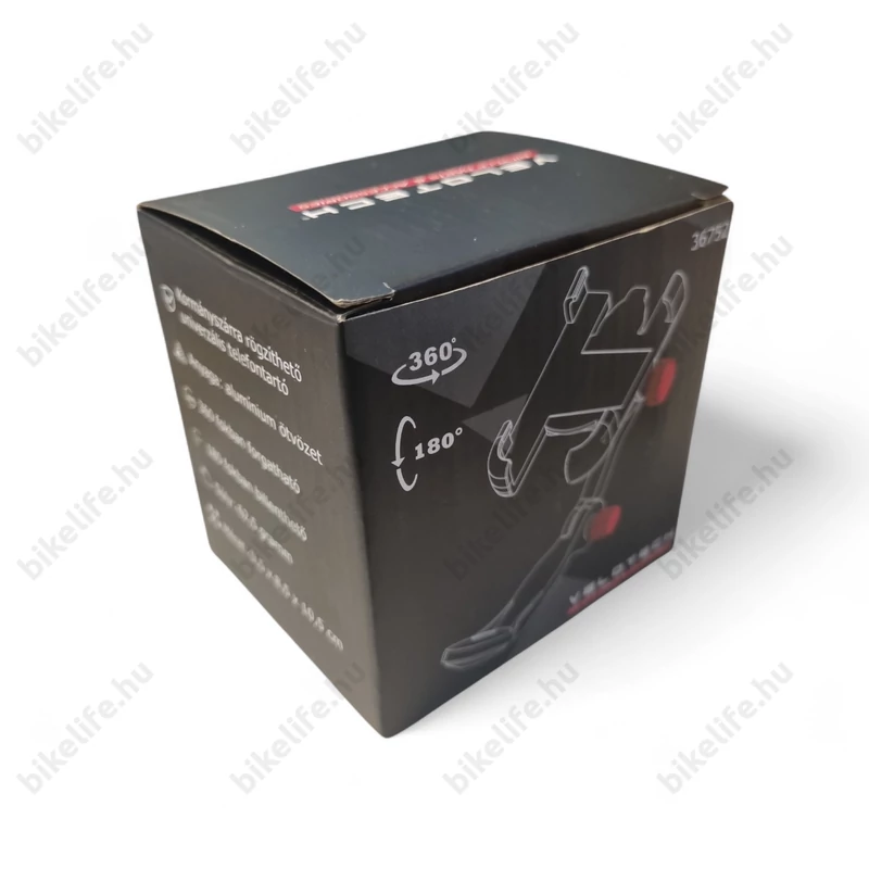 Velotech  mobiltelefontartó kormányszárra AHead-zárókupak helyére rögzíthető 360° forgatható