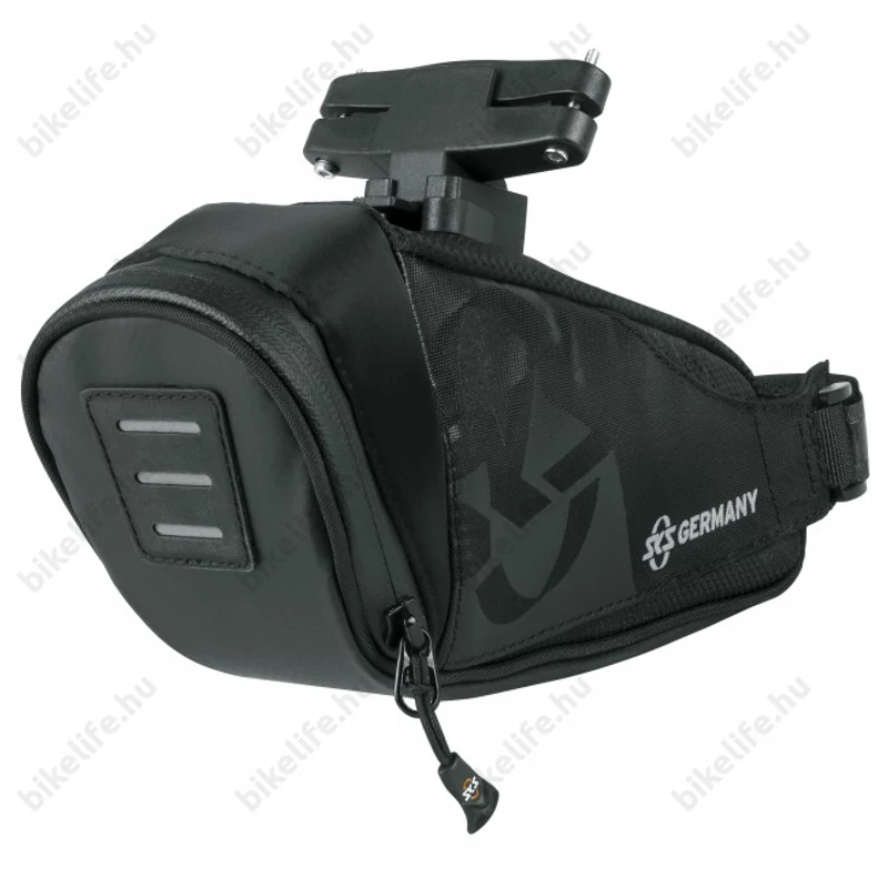 SKS Racer Click 800 nyeregtáska 0,8L nyeregcsőre rögzíthető, fekete, fényvisszaverős