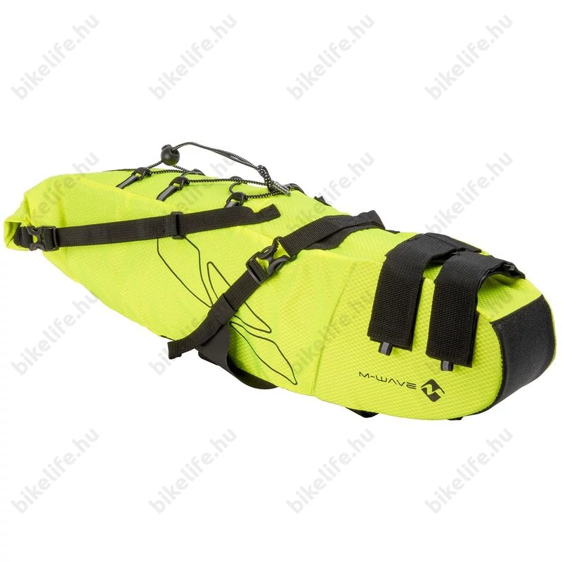 M-Wave Explorer Bike Packing nyereg táska 11 literes MTB, gravel kerékpárokra neon