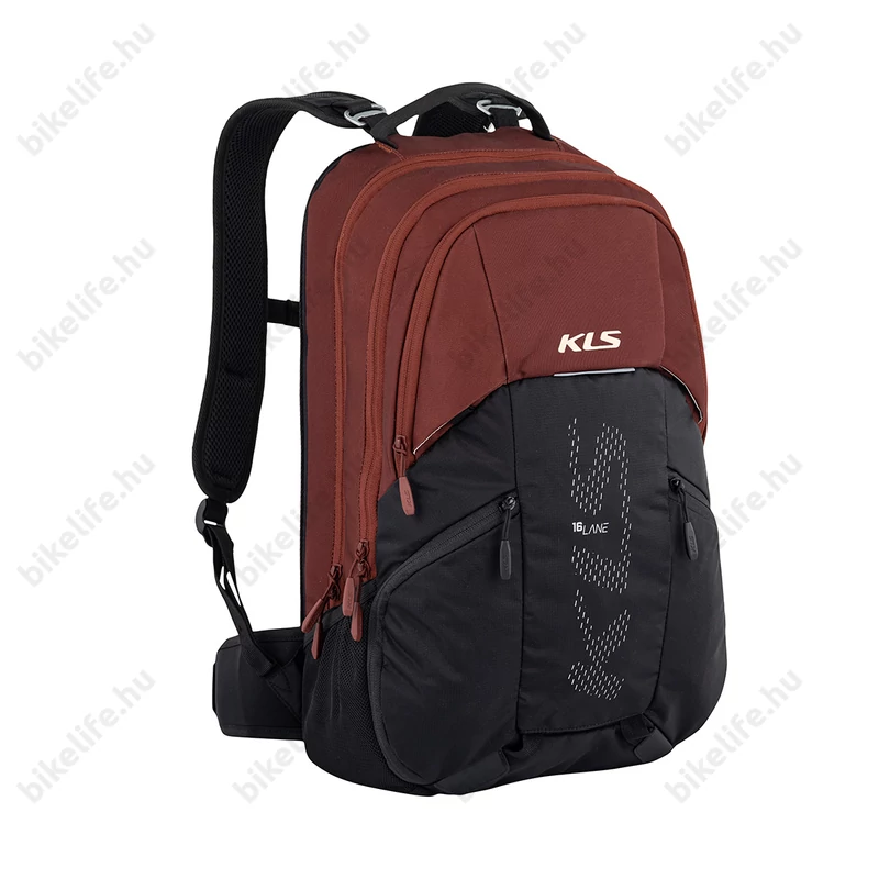 Kellys KLS Lane hátizsák 16L-es, italtartó zsák nélkül, esővédő huzat, protektor, bukó tartó, fekete/wine