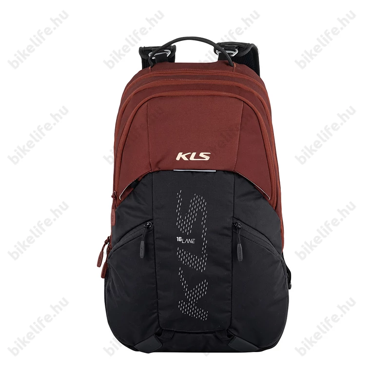 Kellys KLS Lane hátizsák 16L-es, italtartó zsák nélkül, esővédő huzat, protektor, bukó tartó, fekete/wine
