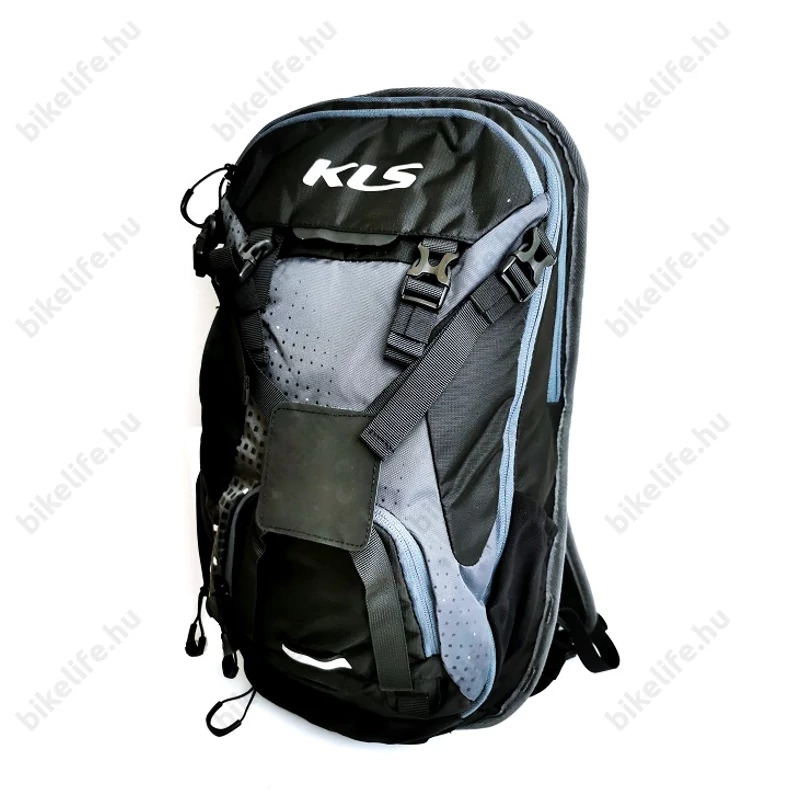 Kellys Lane kerékpáros hátizsák 16L-es, italtartó zsák nélkül, esővédő huzat, protektor, bukó tartó, fekete