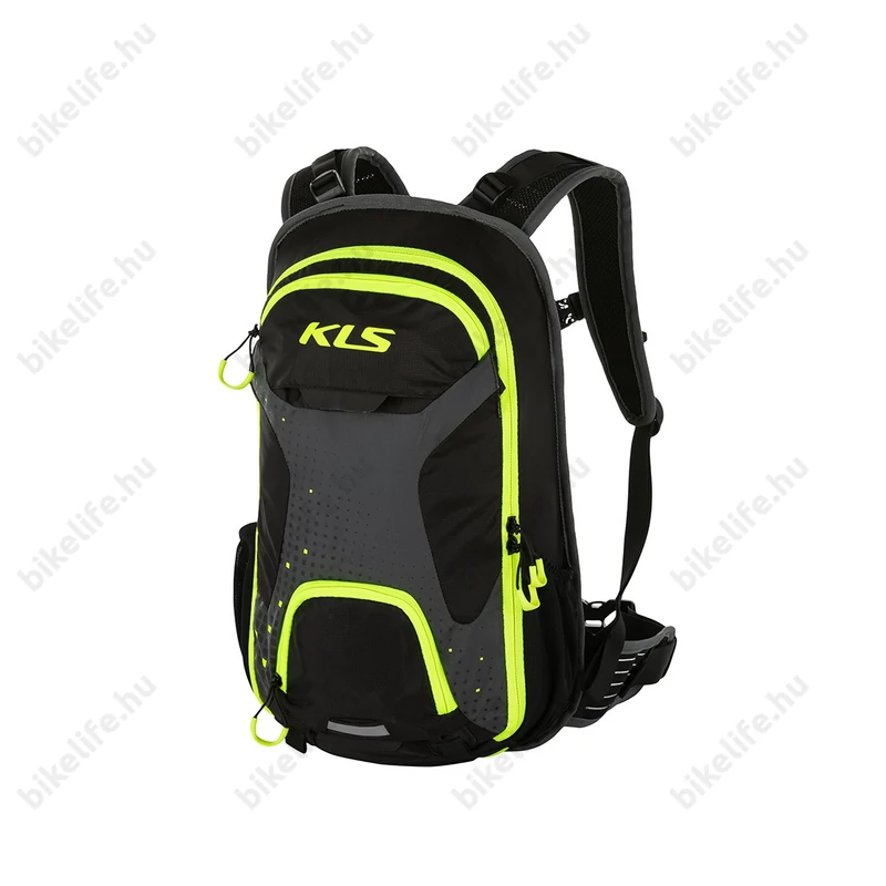 Kellys Lane 16 hátizsák italtartó rekesszel (italtartó zsák nem tartozék), 16 liter, fekete/lime