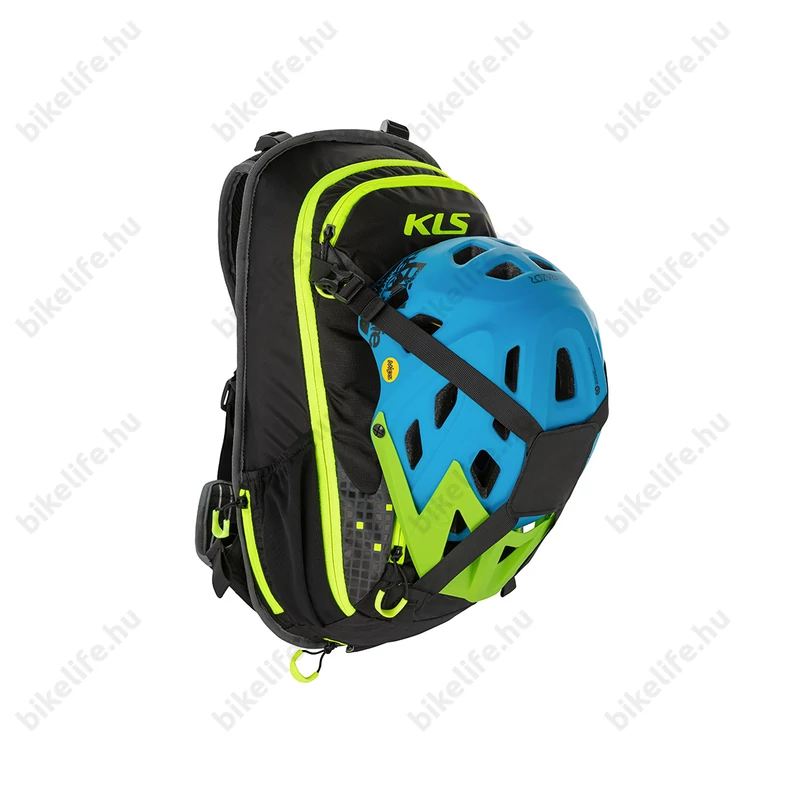 Kellys Lane 16 hátizsák italtartó rekesszel (italtartó zsák nem tartozék), 16 liter, fekete/lime