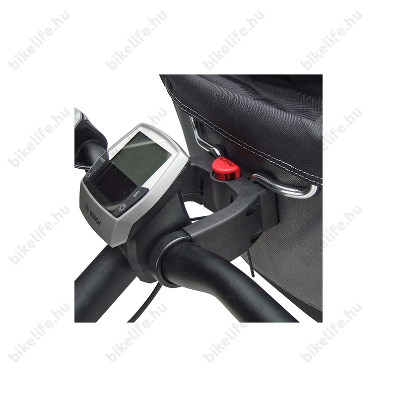 Klickfix kosártartó adapter kormányra, extra hosszú előrenyúlással, 22-26mm átmérőig, 7kg terhelhetőségű