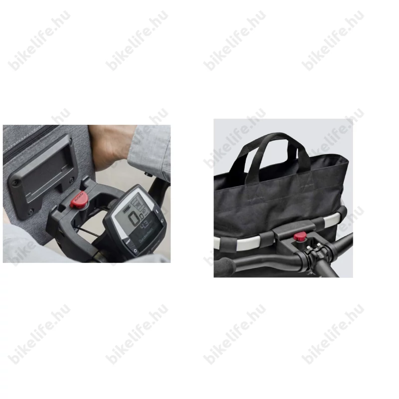 Klickfix kosártartó adapter kormányra, extra hosszú előrenyúlással, 22-26mm átmérőig, 7kg terhelhetőségű