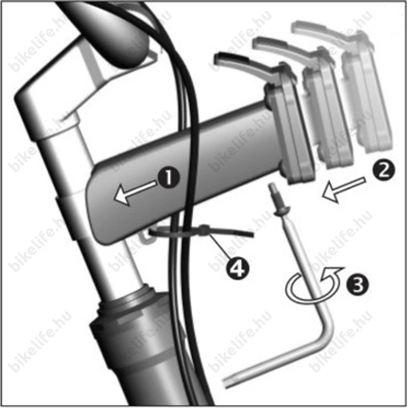 Basil BasEasy kosártartó adapter kormányszárra 22-26mm átmérőig, állítható hosszúságú