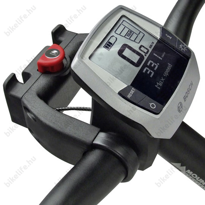 Klickfix zárható kosár és táskatartó adapter kormányra 22-31,8 mm átmérőig 7kg terhelhetőséggel