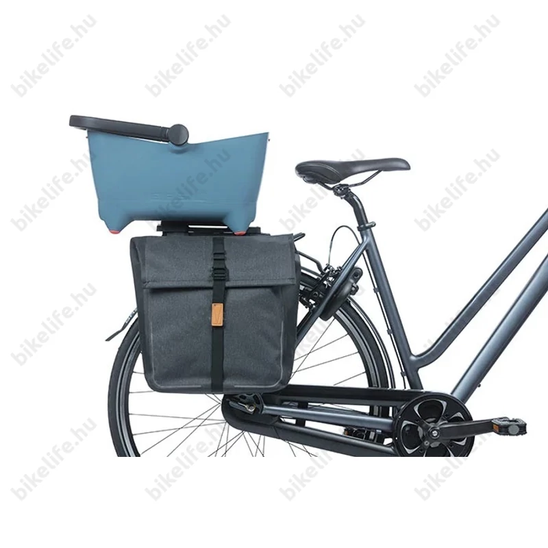 Basil MIK Double Decker kosár és táskatartó kiegészítő adapter csomagtartóra 2 táska egyszerre való rögzítésére