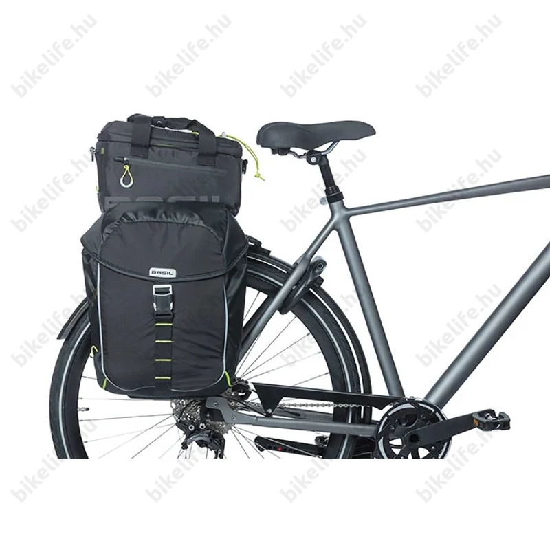 Basil MIK Double Decker kosár és táskatartó kiegészítő adapter csomagtartóra 2 táska egyszerre való rögzítésére