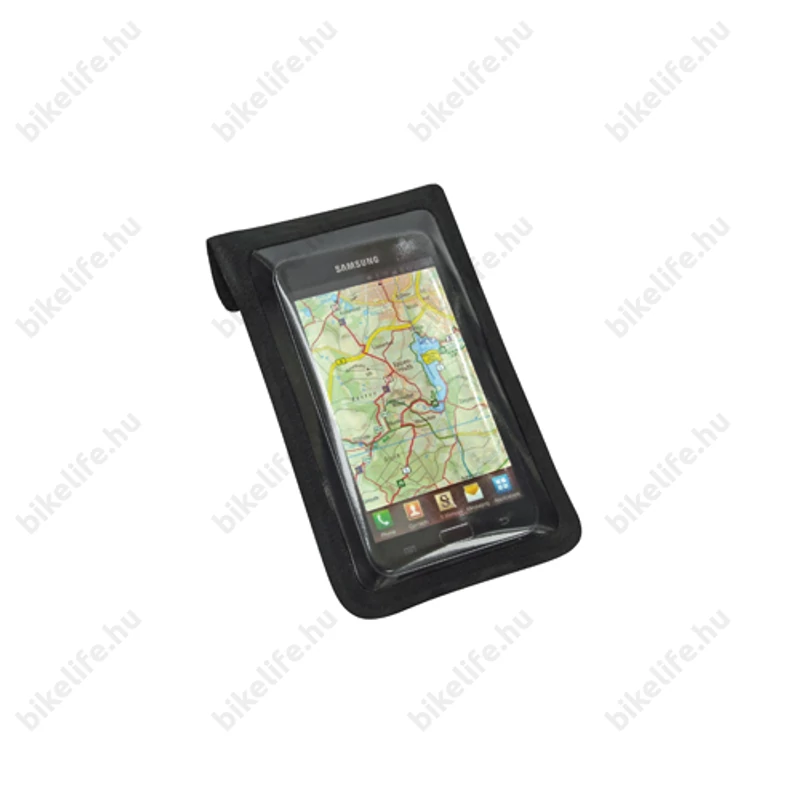 KTM Phonebag mobiltelefontartó táska kormányra, KlickFix adapter + Quad adapter, fekete, 9x16cm