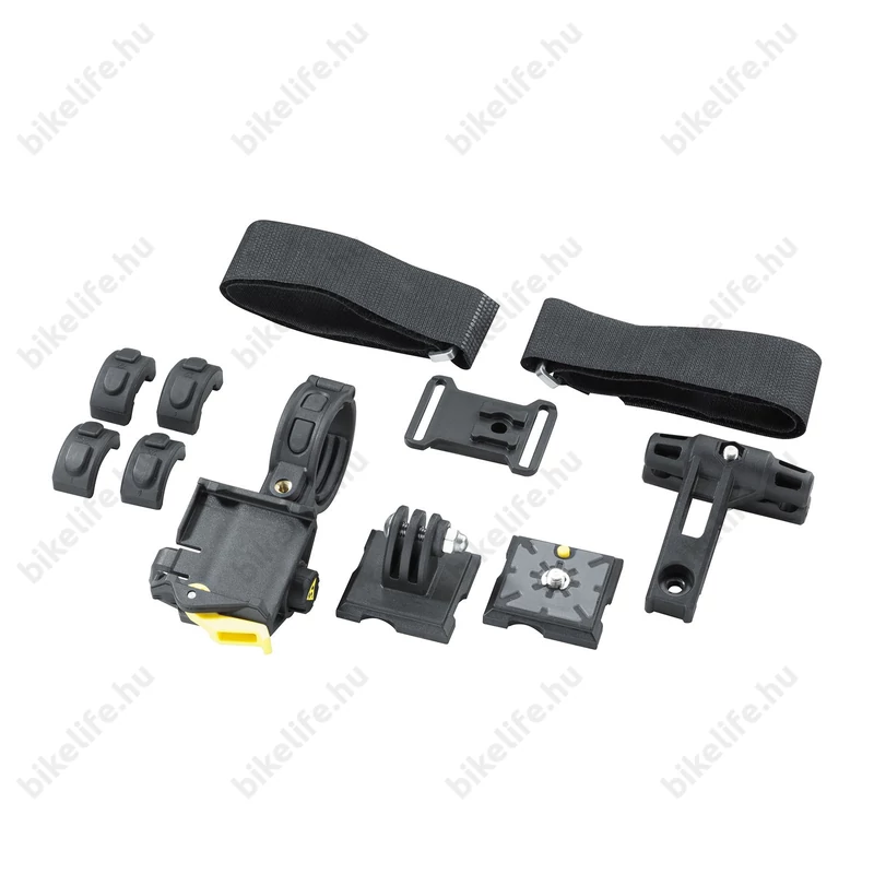 Topeak univerzális sportkamera adapter Sony/Go Pro/Shimano/Garmin-hez, kormány, nyereg, fejvédő (a termék ára a sportkamerát nem tartalmazza)