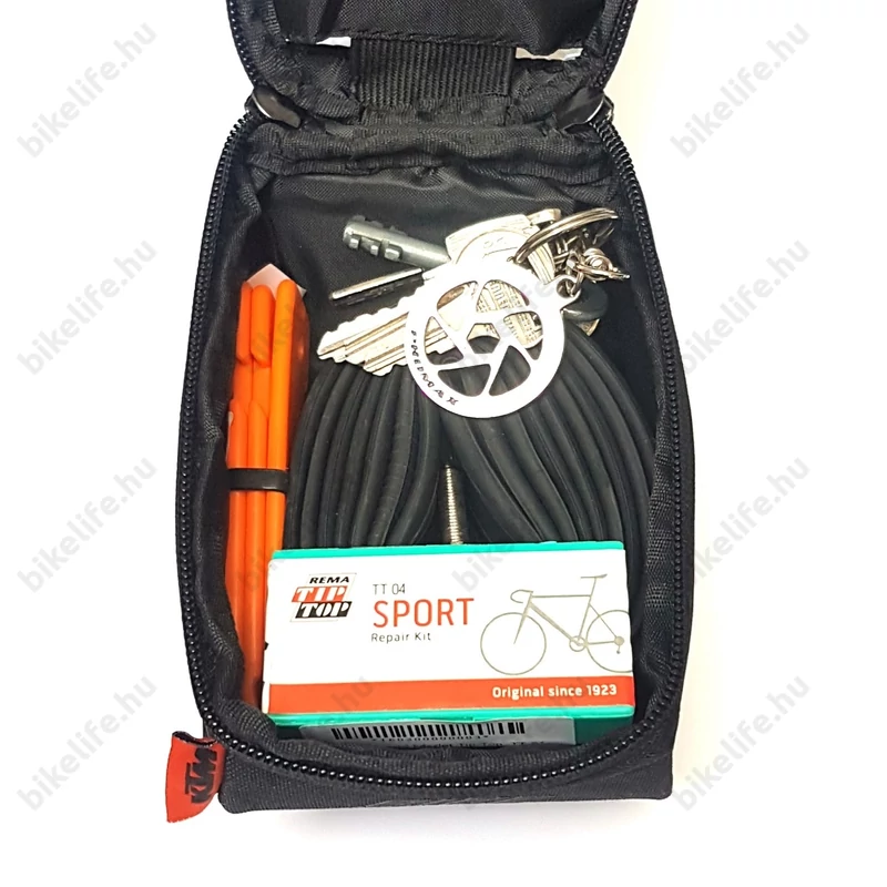 KTM Phone mobiltelefontartó táska kormányra, tépőzáras, 0,6L kapacitás, érintőképernyő kompatibilis