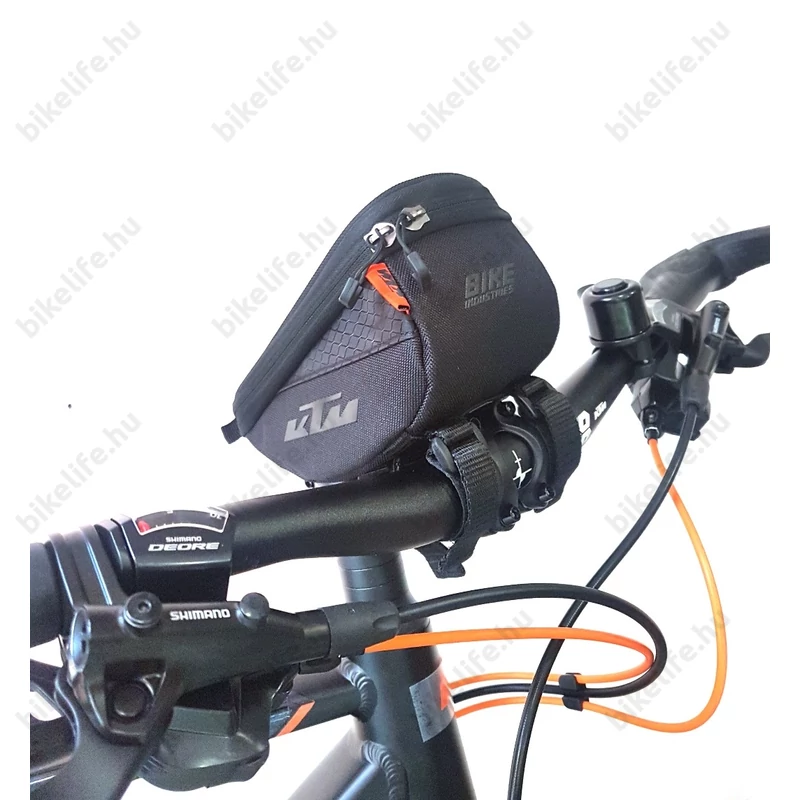 KTM Phone mobiltelefontartó táska kormányra, tépőzáras, 0,6L kapacitás, érintőképernyő kompatibilis