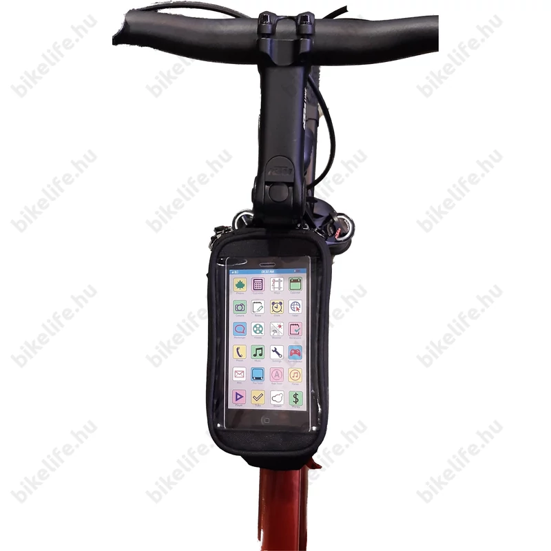 KTM Phone mobiltelefontartó táska vázra, tépőzáras, 1L kapacitás, érintőképernyő kompatibilis