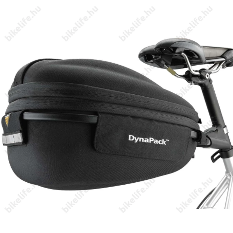 Topeak DynaPack DX nyeregcső táska 9,7L, fekete, QuickClick, vízálló huzattal