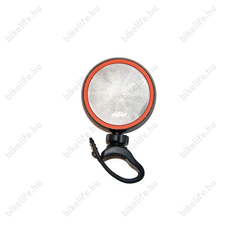 Tükör KTM bilincses 58x58mm szilikonpántos fekete/narancs
