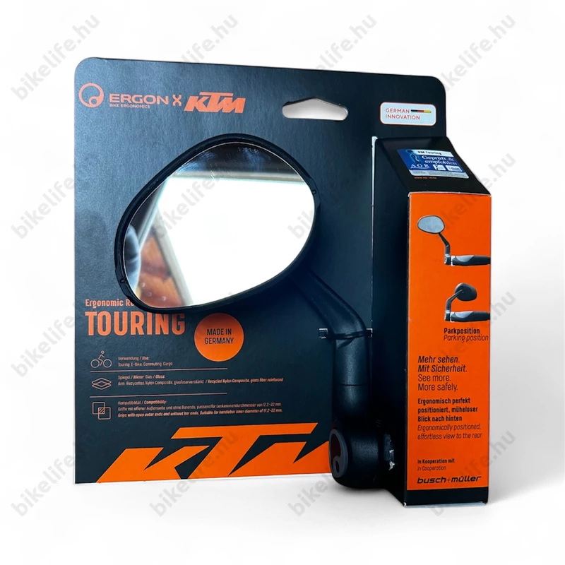 KTM Ergon X Touring széleslátószögű visszapillantó tükör kerékpárokra és e-bikeokra