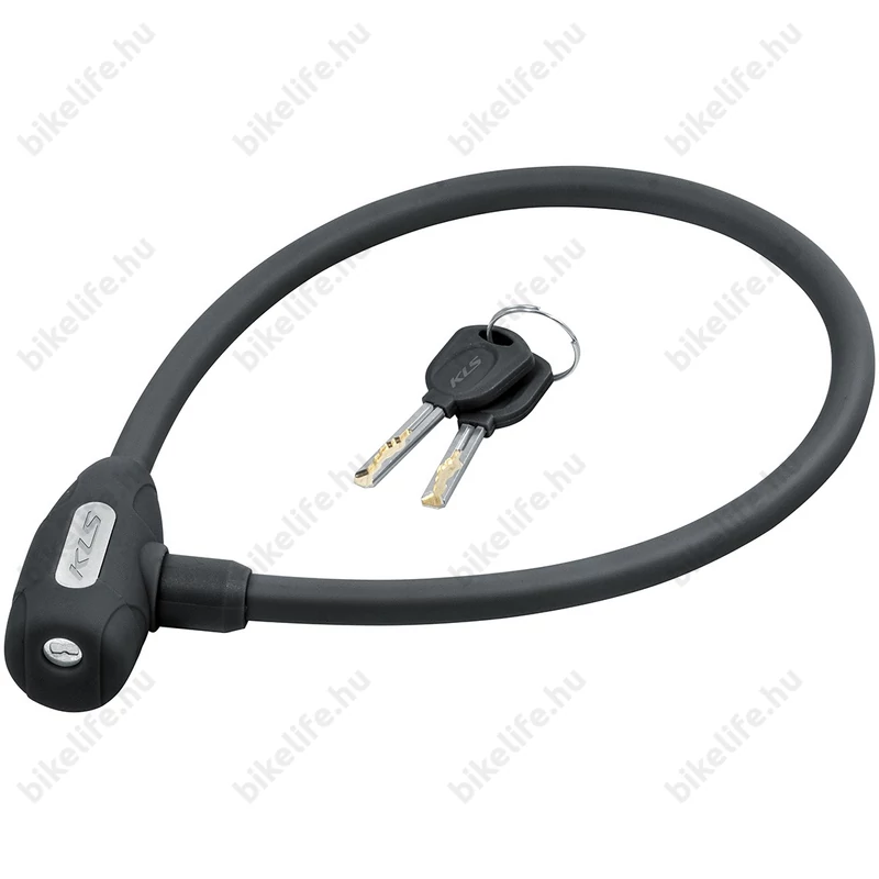 Zár Sodrony Kellys Jolly Black 65 cm kulcsos