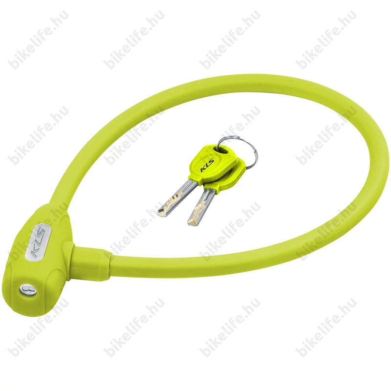 Zár Sodrony Kellys Jolly Lime 65 cm kulcsos