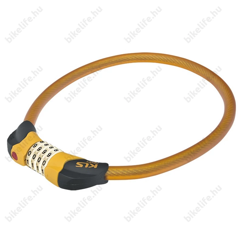 Kellys KLS Crypt sodrony zár narancs 12x800mm számzáras, LED világítással