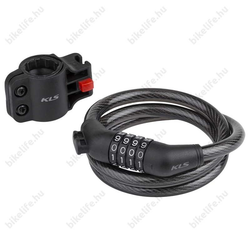 Kellys KLS Encode spirálzár 12x1000mm kerékpárra szerelhető tartóval, számzáras