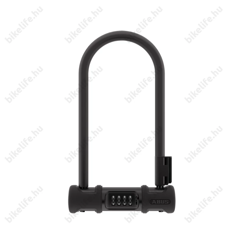 Zár U Abus Ultra Combo 410C/170, fekete színű, számzáras, tartóval