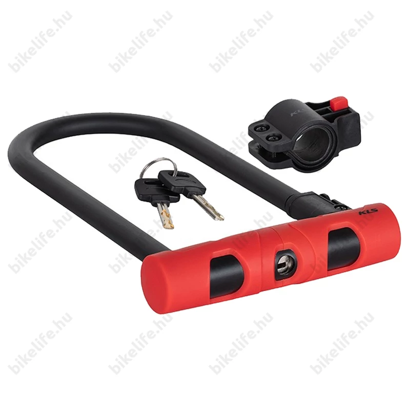 Kellys KLS Bold U lakat 10x24cm fekete/piros, kulcsos
