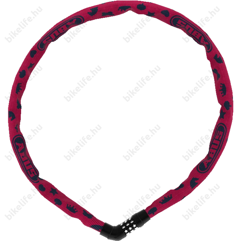Zár Lánc Abus Steel-O-Chain 4804C/75 pink, egyedileg beállítható számkombinációs