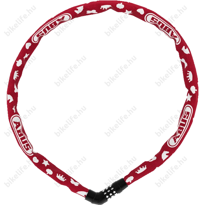 Zár Lánc Abus Steel-O-Chain 4804C/75 piros, egyedileg beállítható számkombinációs