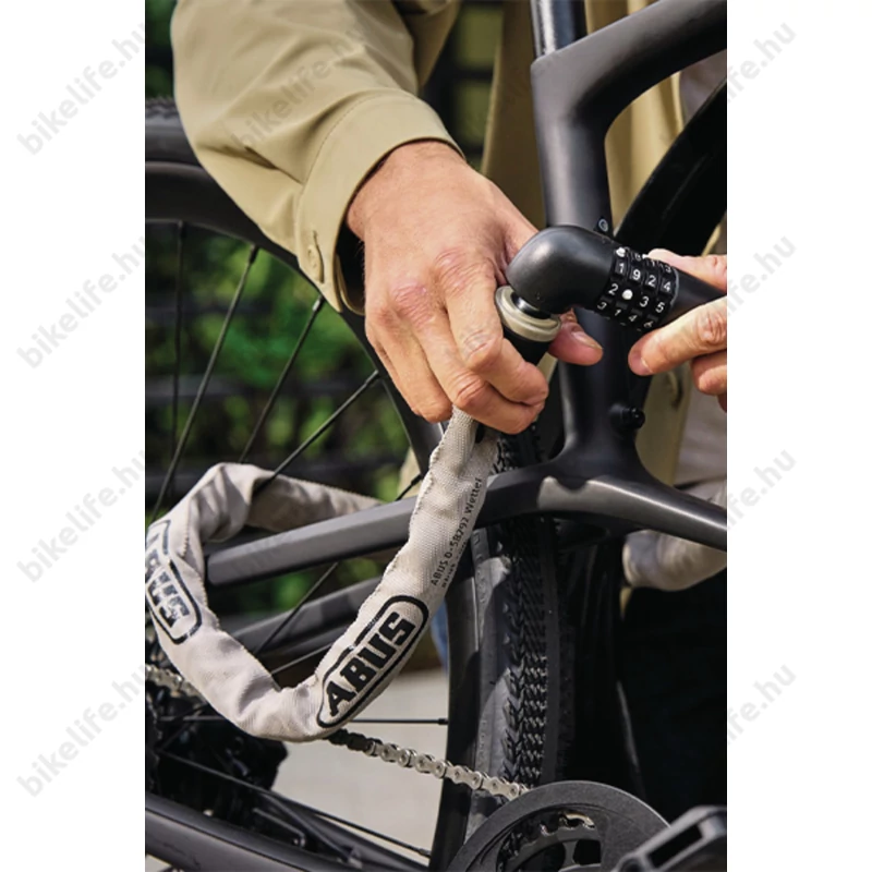 Abus Tresor 6807C/110 láncos kerékpárzár Tec Grey színben egyedileg beállítható számkombinációval