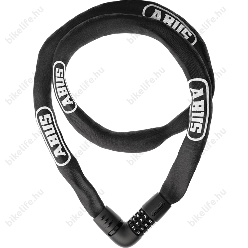 Abus Tresor 6807C/140 láncos kerékpárzár Black színben egyedileg beállítható számkombinációval