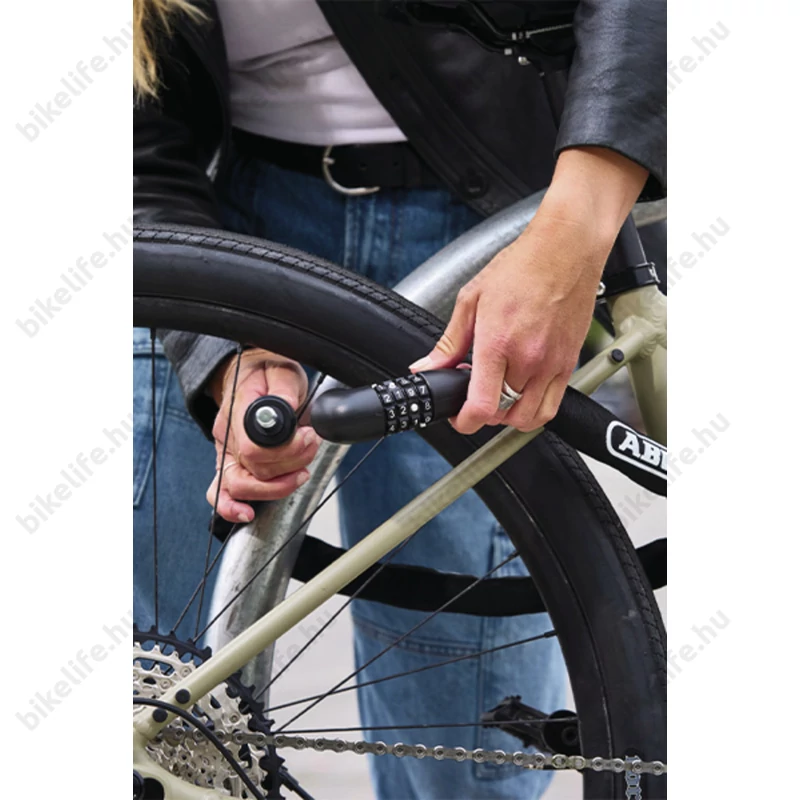 Abus Tresor 6807C/140 láncos kerékpárzár Black színben egyedileg beállítható számkombinációval