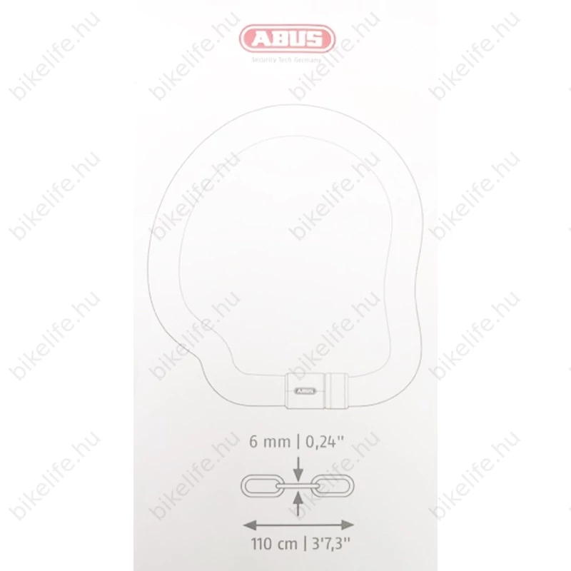 ZÁR LÁNC ABUS GOOSE 6806K/110CM MENTA