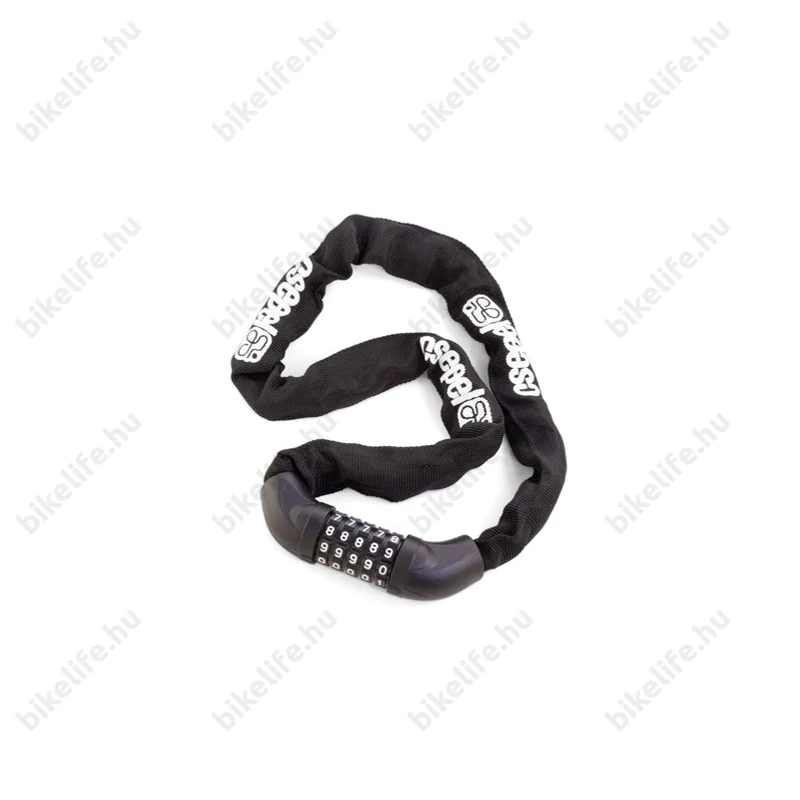 Csepel láncos lakat számzárral 100cm hosszú fekete textilhuzattal