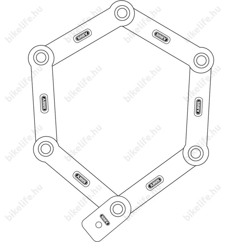 Abus Bordo Granit X-Plus 6500/120 összehajtható kerékpárzár 120cm hosszú nagyértékű kerékpárok, ebike-ok biztosítására