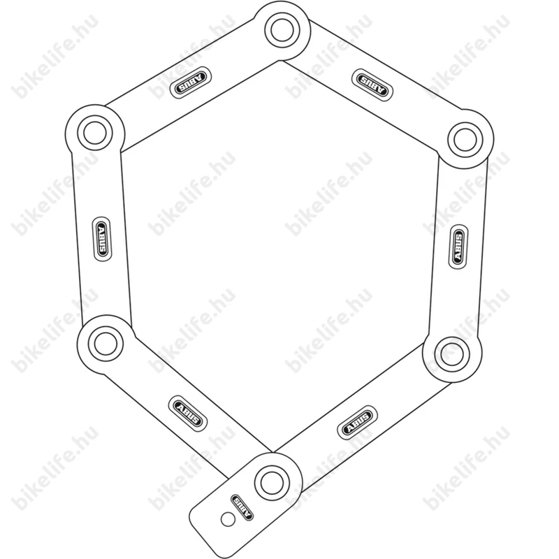 Abus Bordo uGrip 5700/100 összehajtható zár 100cm hosszú 5mm-es acéllapokból kék