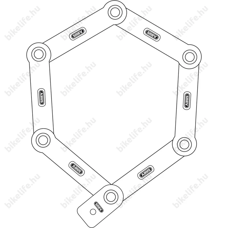 Abus Bordo uGrip 5700/80 összahajtható lakat SH rögzítés, 80cm, lime