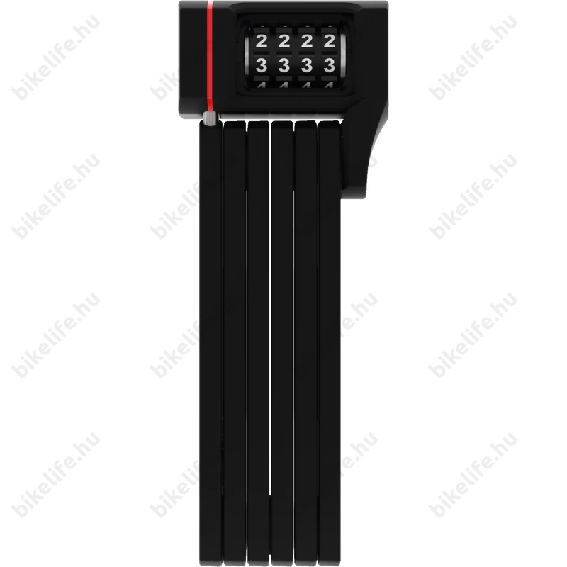 Abus Bordo uGrip számzáras lakat 5mm-es acéllapokból 5700C/80 fekete 80cm SH tartóval