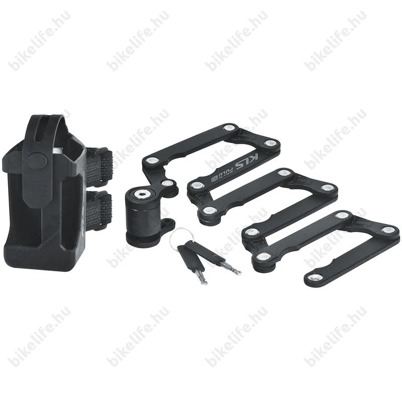 Kellys Fold 90 összehajtható lakat, rögzítő adapterrel, 80cm hosszú, fekete