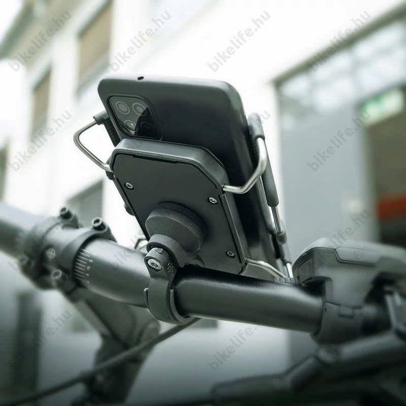 SKS Smartgrab mobiltelefon tartó rozsdamentes anyagból egykezes használattal