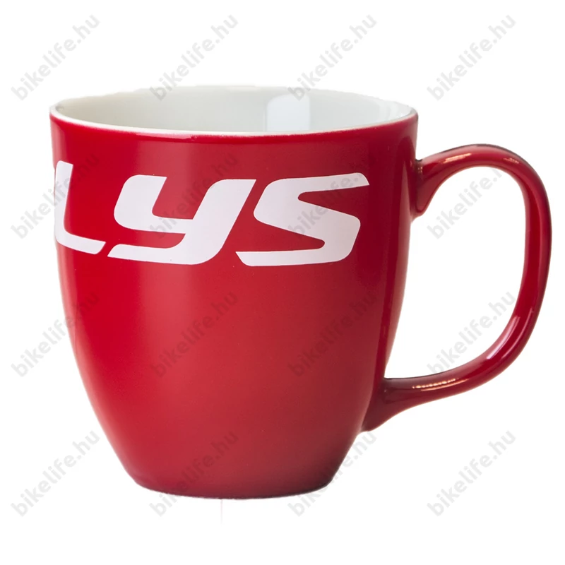 Kellys kerámia bögre 450 ml piros/fehér díszdobozban