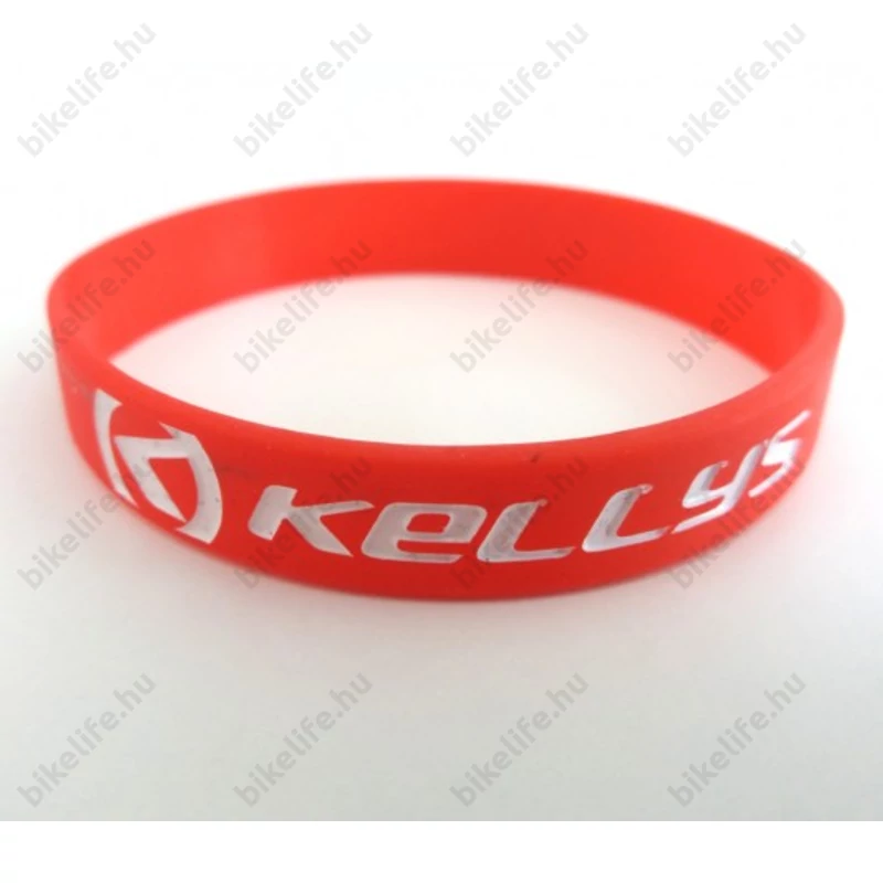 Ajándéktárgy Kellys karkötő szilikon gumi, uniszex méret piros/fehér szín