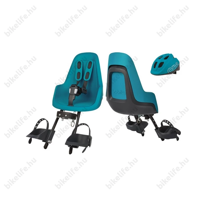 Gyerekülés első Bobike ONE mini homlokcsőre 9-15kg kék + sisak